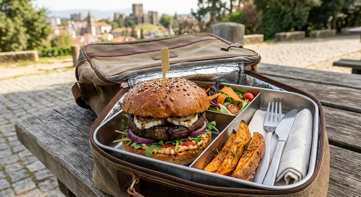 Juicy Portobello Mushroom Burger Sliders for Lunchbox